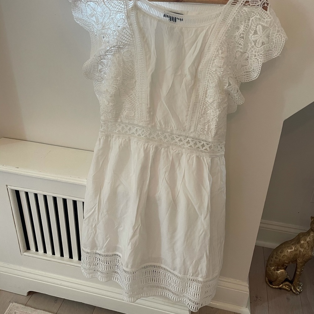 NWOT Aqua white lace dress